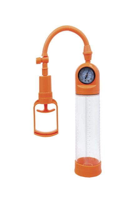 Оранжевая вакуумная помпа с манометром Vacuum Pump TOYFA A-TOYS