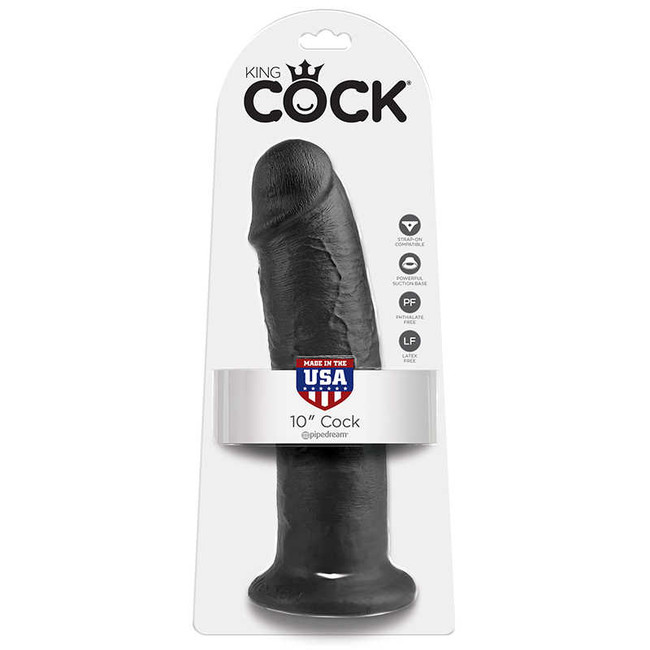 Фаллоимитатор на присоске King Cock 10 Cock, черный