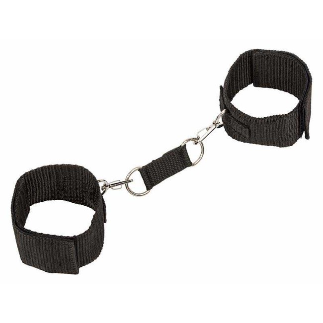 Прочные фиксаторы с карабинами Wrist Cuffs (черный с серебряным )