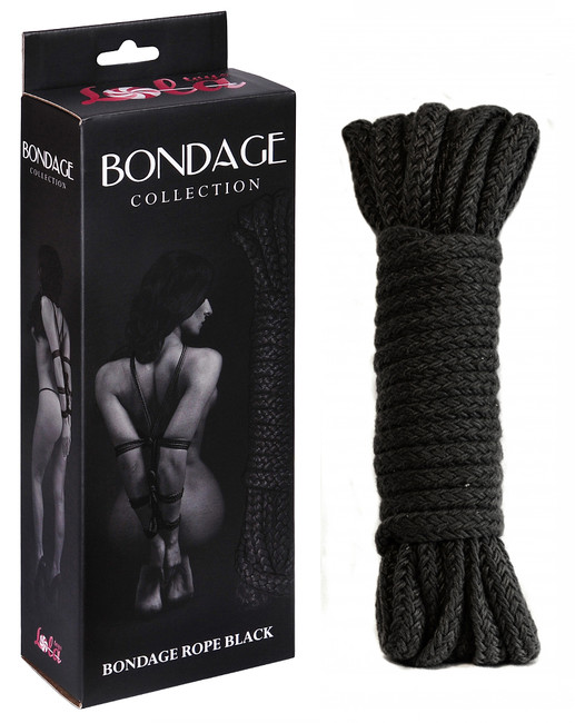 Черная веревка для связывания Bondage Rope Black (9 м ,  черный )