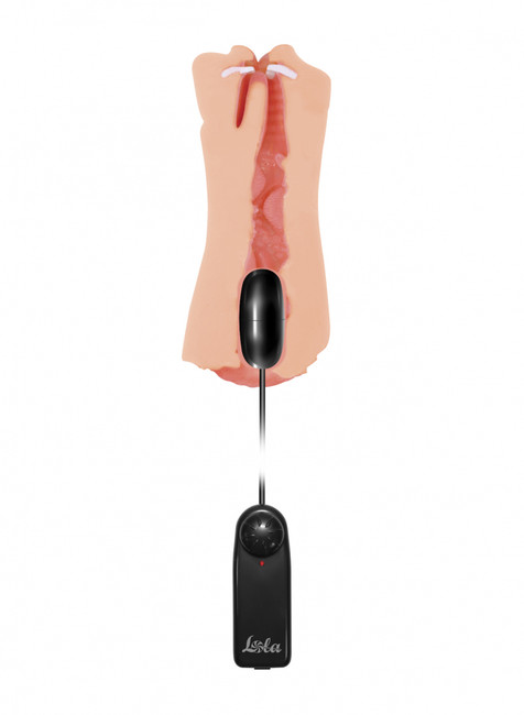 Двусторонний мастурбатор с вибрацией Lucky Charm (вагина и рот)