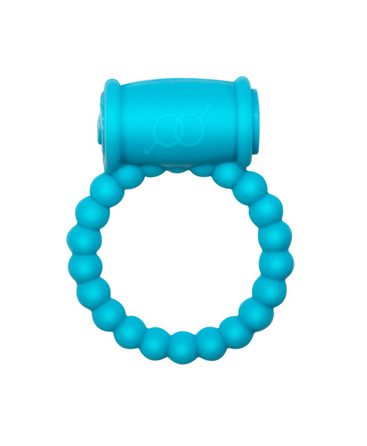 Эрекционное силиконовое кольцо с вибрацией Rings Drums sky blue