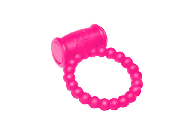 Эрекционное силиконовое кольцо с вибрацией Rings Drums pink