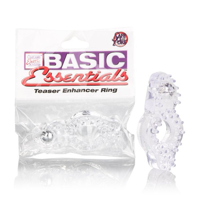 Эрекционное кольцо Basic Essentials® Teaser Enhancer Ring стимулирующее прозрачное