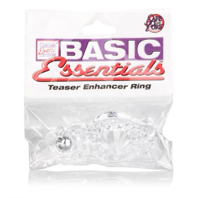 Эрекционное кольцо Basic Essentials® Teaser Enhancer Ring стимулирующее прозрачное