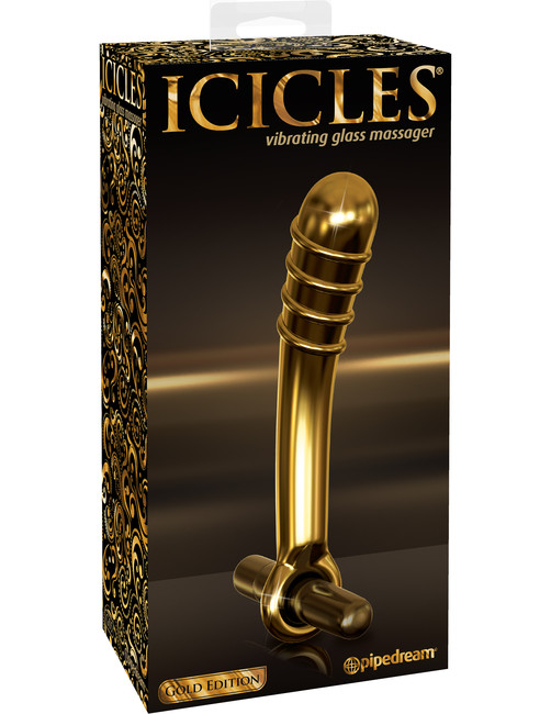Вибромассажер ICICLES Gold Edition G spot G05 золотой