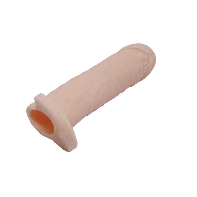 Удлиняющая насадка на пенис с фиксирующим кольцом Penis Sleeve Medium