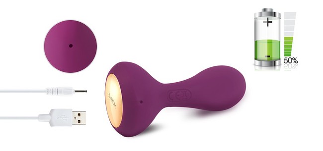 Judy фиолетовый Массажер простаты с вибрацией, анальный плаг