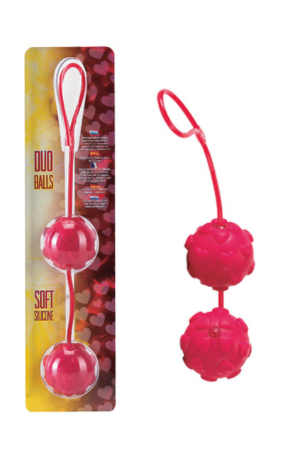 Вагинальные шарики «Duo Balls Soft Silicone» (красный)