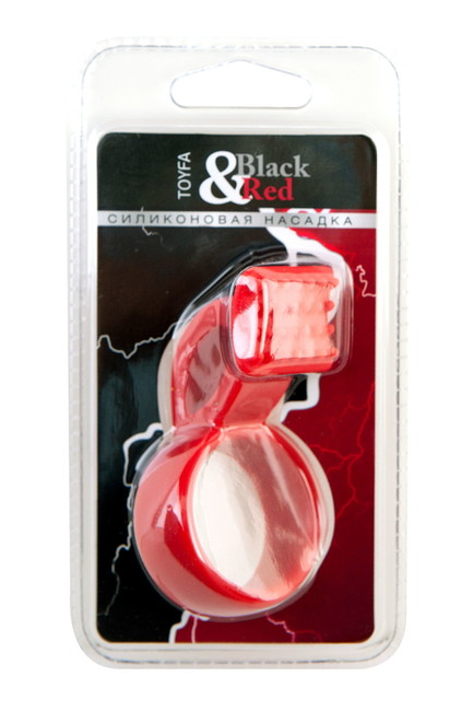 Насадка силиконовая на член из коллекции «Black & Red» (красный)