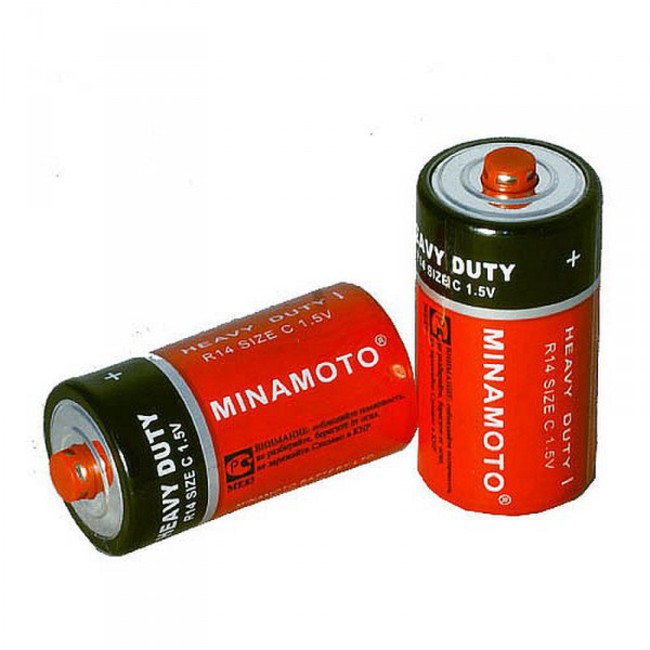 Батарейка R14 (C) 1,5 V MINAMOTO