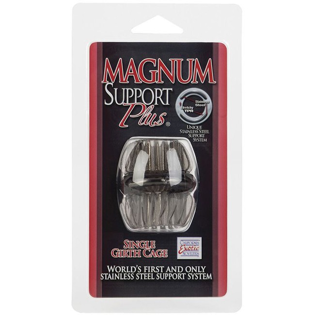 Широкое эрекционное кольцо со стальными пластинами MAGNUM Support Plus