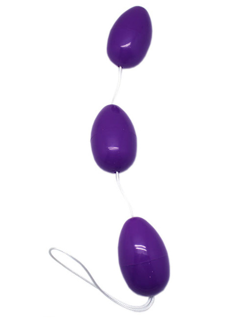 Анально-вагинальные шарики тройные со смещенным центром тяжести (фиолетовые)