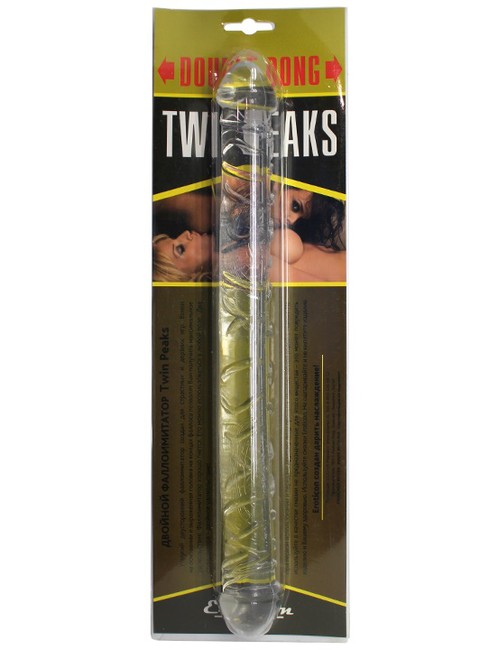 Фаллоимитатор двойной Twin Peaks, прозрачный,