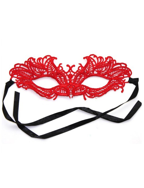 Ажурная красная кружевная маска Верона