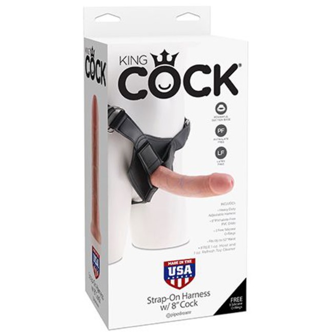 Страпон Strap-on Harness 8 Cock трусики с телесной насадкой