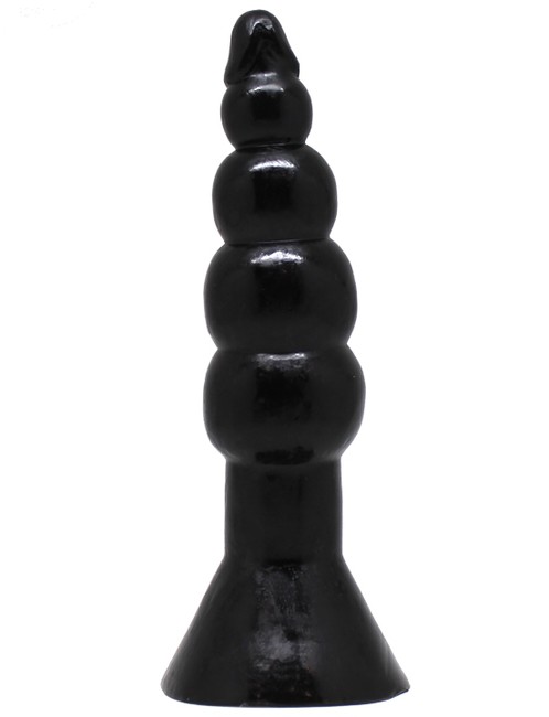 Гелевый анальный массажёр (черный) 45х170 мм