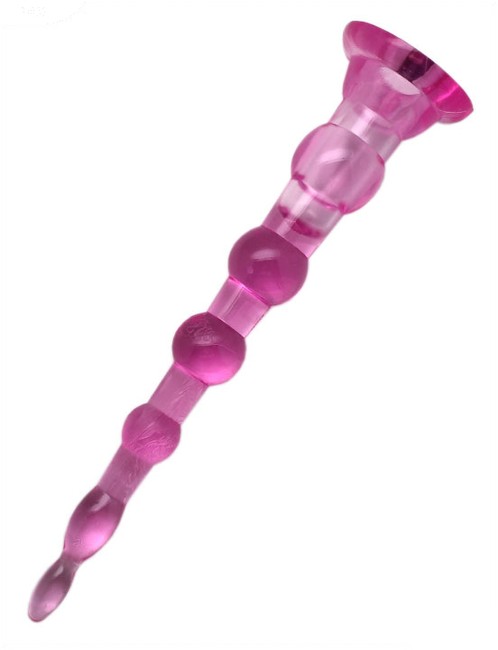 Анальный конус с пулькой (розовый) 220 мм