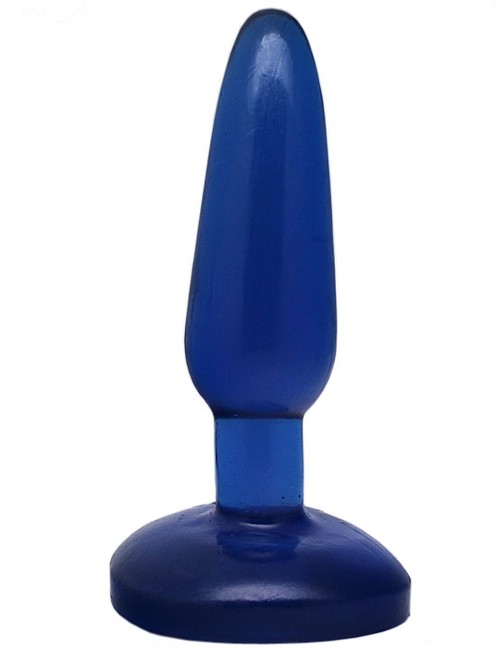 Гелевая анальная пробка (синий) 35х160 мм