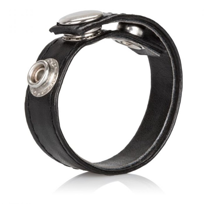 Кожаное эрекционное кольцо Leather 3-Snap Ring