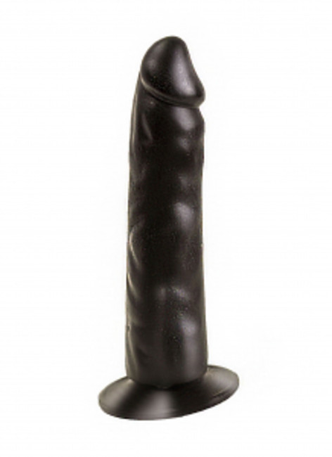 Реалистичный фаллоимитатор на присоске черный (18,8 см)