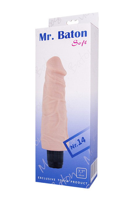 Вибратор Mr.Baton Soft №14, телесный