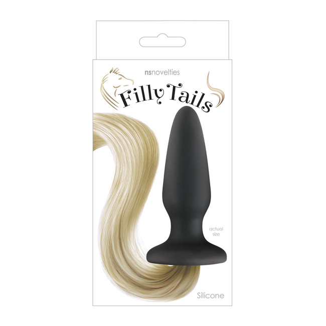 Анальная пробка с хвостом блонд Filly Tails - Palomino