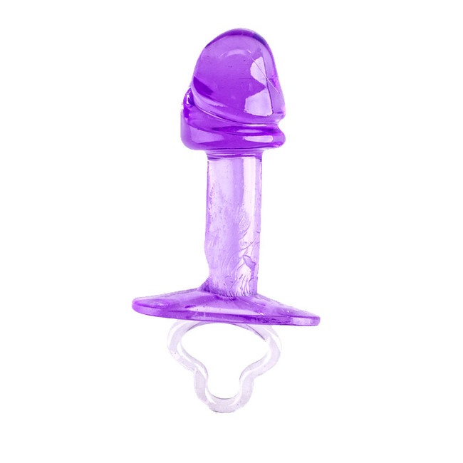 Фиолетовая пробка анальная в форме фаллоса