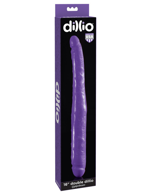 Фаллоимитатор двусторонний 16 Double Dillio фиолетовый