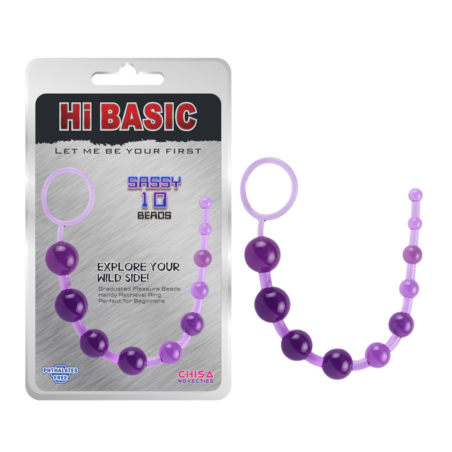 Анальные шарики SASSY Anal Beads (фиолетовый)