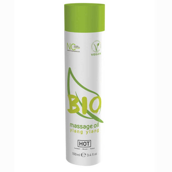 Массажное масло HOT BIO Massage oil ylang ylang , ароматом иланг иланга  ( 100 мл )