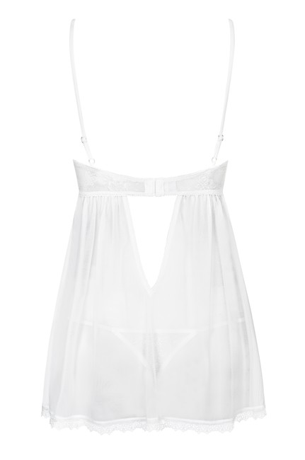 Белая прозрачная сорочка на косточках Favoritta Babydoll SM (42-44)