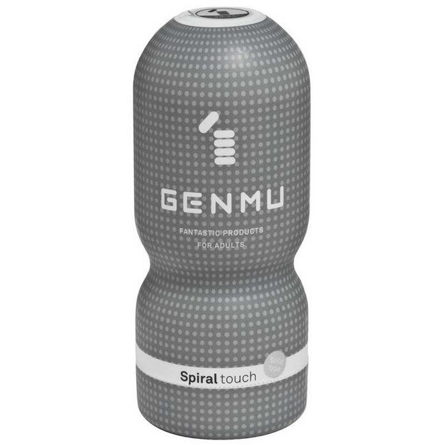 Мастурбатор из силиконового геля Genmu Spiral Touch, темно-серый