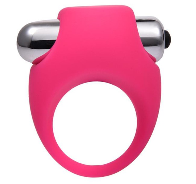 Эрекционное кольцо силиконовое с вибрацией Onjoy Silicone Collection (розовый)