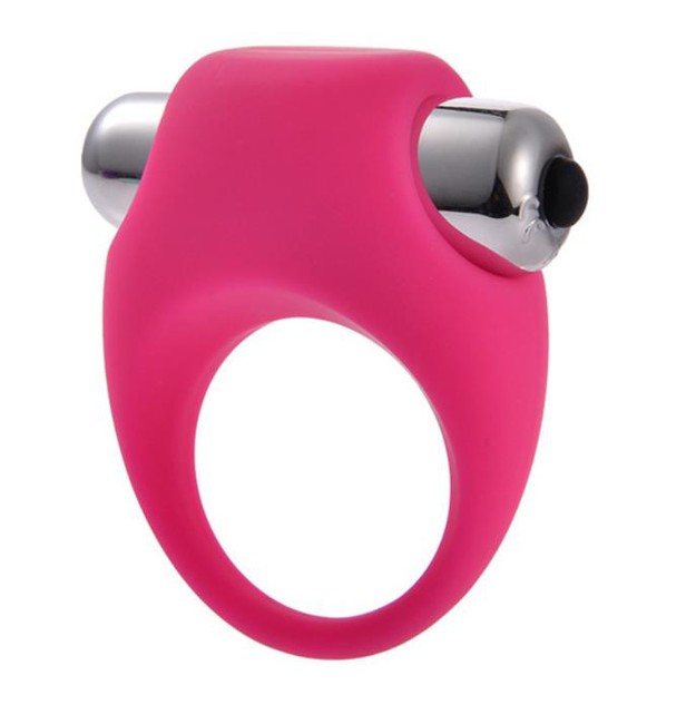 Эрекционное кольцо силиконовое с вибрацией Onjoy Silicone Collection (розовый)