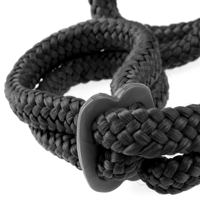 Фиксаторы Silk Rope Love Cuffs в стиле Японский шелк черные