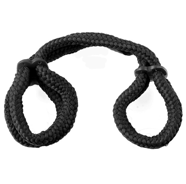 Фиксаторы Silk Rope Love Cuffs в стиле Японский шелк черные