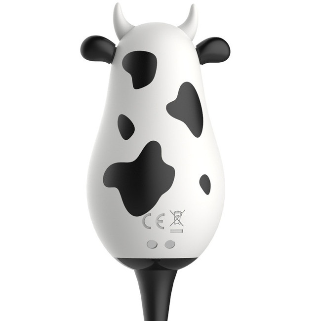 Силиконовое виброяйцо перезаряжаемое с управлением через приложение Colorful Cow Egg Vibrator