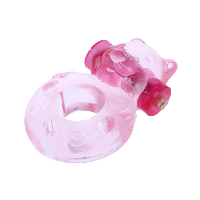 Эрекционное виброкольцо Pink Bear