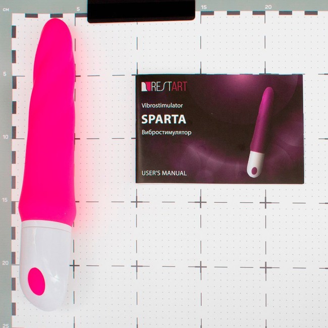 Розовый гибкий рельефный вибратор Sparta  ( 9 режимов )