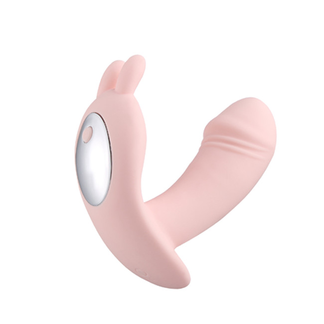 Беспроводной клиторально-вагинальный  стимулятор розовый (перезаряжаемый)