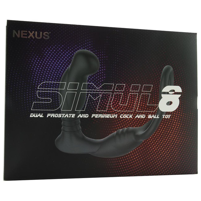 Вибромассажер простаты с кольцами для пениса и мошонки NEXUS SIMUL8 (6 режимов, 2 мотора)