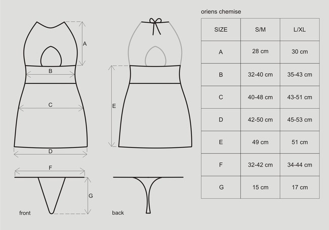 Чёрное мини-платье с вырезом на груди Oriens Chemise LXL (46-48)