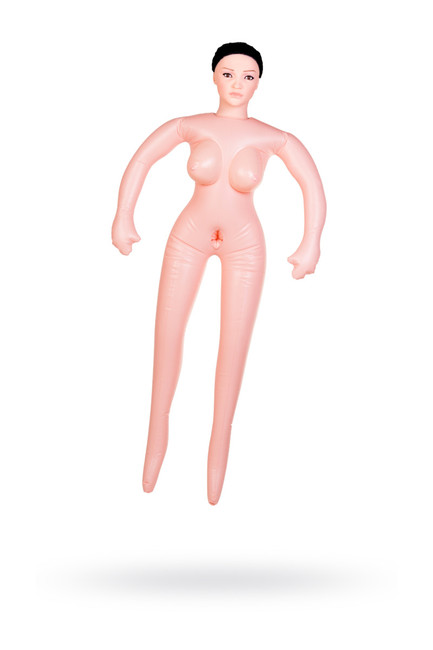 Кукла надувная Nurse Emilia реалистичная голова,брюнетка, TOYFA Dolls-X, с двумя отверстиями